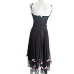 B. Smart Vintage  Whimsical Black and Pink Asymmetrical Hem Dress Photo 3