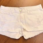 J Brand  Cut-off White Denim Shorts Photo 4