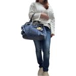 Juicy Couture Vintage Fairytale “Once Upon a Time” Velour Tote Bag Ink Blue, Y2K Photo 4