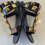Valentino Garavani Valentino Black Roman Stud Gladiator Sandals EU 36.5 US 6.5 Authentic Photo 5