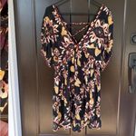 Free People NWT  On The Edge Romper Black Floral Size Medium Retail $108.00 Photo 4