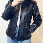 Vintage Black PBX Basics Patchwork Leather Sleek Jacket Coat Medium Photo 0