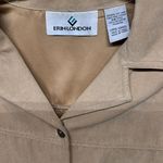 Erin London  Shirt Jacket Size L Tan Suedelike Cloth Super Soft Photo 1