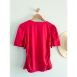 Madewell | NWT Side-Cinch Puff-Sleeve Tee in watermelon | Sz M Photo 11