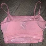 Carbon 38 METALLIC SNAKESKIN CROPPED CAMI TANK TOP SPORTS BRA LIGHT PINK xsmall Photo 6