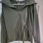 Calia by Carrie NWOT  Underwood Anywhere Woven Ruched Jacket Olive Thyme Small Photo 3