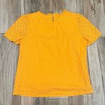 J. Crew Eyelet Puff Sleeve Top Yellow Photo 2