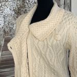 Aran Mor Women's One Button 100% Merino Wool Cream Cardigan NWT Photo 6