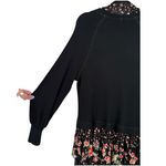 Free People Opposites Attract Boho Floral Mini Dress in Black Thermal Size Small Photo 11