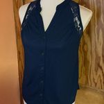 Xhilaration Mossimo blue lace sleeveless top Photo 4