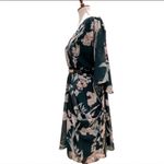 City Chic  Size 20 Cocktail Dress Teal Green Party Gold floral belted Cottagecore Photo 9