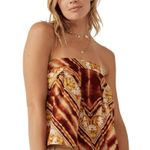 Free People floral earth tones bohemian top Sz L Photo 0