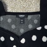 EXPRESS Y2K  Babydoll Top Size XS Black Tank Polka Dot Knit 2000s Top coquette Photo 2