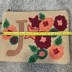 America & Beyond "J" Personalized Initial Embellished Wristlet Pouch Tan Photo 7