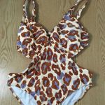 Venus New Women’s Super Sexy 1pc Leopard Print Swimsuit Cut Out Sides Size 8 Photo 0