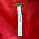 Free People  *Rare* Red Ruffled V-Neck 100% Silk Mini Dress Size 4 Photo 9