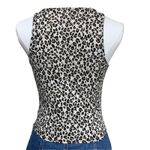 Gaze Leopard Print Sleeveless Tank Top Size XS Made In Mexico White Photo 2