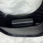 A New Day Black Alligator Print Structured Mini Crescent Tote Handbag from . NWT Photo 8