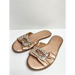 Adrienne Vittadini Adrianne Vittadini‎ Sandals Womens Size 6.5 Rose Gold Leather Embellished Photo 1