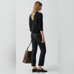 Theory  Sleek Flannel Treeca Pull On Pant In Black Photo 1