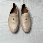Tory Burch  Womens Cream Leather Ballet Loafers Double T Accents 5.5M Photo 2