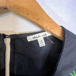 Bleuh Ciel Black Embroidered Ruffle Detail Peplum Long Sleeve Blouse Size Small Photo 5