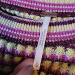 Free People Purple and Yellow Short Sleeve Sweater Dress Photo 9