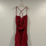 La Femme 29873 Red Ruched Bust Dress 4 Photo 3