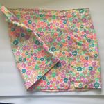 Wild Fable notch seamed denim cotton neon floral mini skirt, size 18 Photo 1