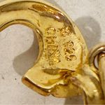 E 925 Gold Tone Heart Shaped Stone Necklace Charm Jewelry Photo 2