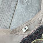 Y2K Grunge Slip Dress patchwork embroidered death womens Beige (size 6) Black Photo 1