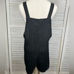 EMERY ROSE Shortie Overall Style Romper w Front Pockets Black Photo 4