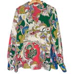 Boden Women’s Size 12 Cream Pink Paisley Silk Lilian Pullover Top Blouse Photo 4