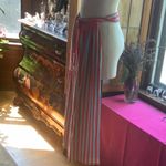 Guy Laroche Vintage Cotton Striped Front Slit Skirt Photo 1