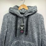 Fuzzy Teddy Fleece Zip Hoodie Jacket Charcoal Gray by White Mark Cozy Collection Size L Photo 1