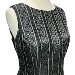 Vintage 90s Scott McClintock Top Womens 6 Black Brocade Floral Stripe Victorian Photo 1