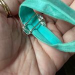 Boutique Turquoise & Silver Tone Beach Scallop Shell Hair Tie Bracelet Nautical Style Photo 2