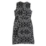 Tory Burch  Monochrome Silk-Blend Shift Dress‎ Black/White Florals Size 6 Photo 1