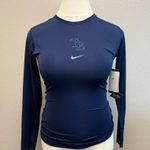 Nike  Dri-Fit Navy Blue Tampa Bay Rays Long Sleeve Shirt - New - Size Large Photo 0