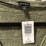 Torrid Olive Green Pullover V-Neck Cinched Sweater NWT 0/ US 12 Photo 7