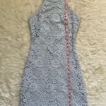 Lulus Dress Love Poem Lace Mini Halter Neck Sleeveless Light Blue XS Photo 12