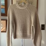 Bershka Cream Cowl Neck Sweater with Ribbed Texture Photo 1