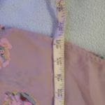 Black Rainn  womens sheer tan floral blouse size Petite Large Photo 6