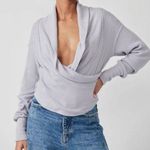 We The Free Free People  hood me close light purple pullover wrap size small Photo 0
