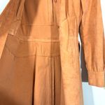 Vintage Samuel Robert Terracotta Orange Peach Suede Long Belted Coat Photo 10