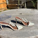 BCBGMAXAZRIA  Women’s Taylor‎ Twist-Strap Sandal in white size 8.5 Photo 6