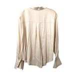 THE FRANKIE SHOP Ivory Satin Oversized Button Down‎ M/L White Size M Photo 1