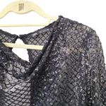 ZARA  Sequin‎ Mesh Wide Sleeved Blouse Sz Sm Photo 5