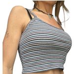 Brandy Melville  tank Women's extra small / small Blue and White Crop-top Photo 1