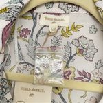 World Market Pajamas Floral Short Sleeve Button Down Shirt Dress Sleepwear M White Size M Photo 2